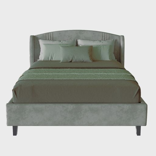 Кровать с подъемным механизмом «Севилья», тиффани серая